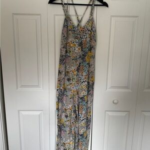 Floral Jumpsuit with Strappy Back